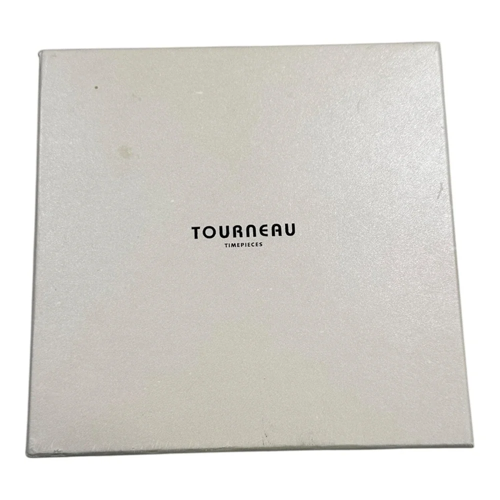 Tourneau‎ Timepieces Stainless Steel Chronograph Watch Black Dial Mens
